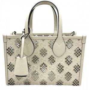 Gucci Handbag Small Tote Bag GG Leather White